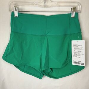 Lululemon Speed Up High Rise 2.5" Short Size 4 - Kelly Green NWT